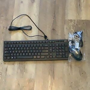 Lenovo Wired computer keyboard and mouse